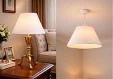 CREAM COTTON COOLIE LAMP SHADE