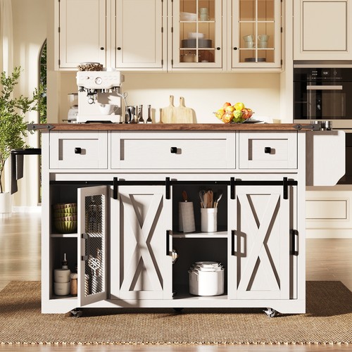 Barn door kitchen - barn-door, island