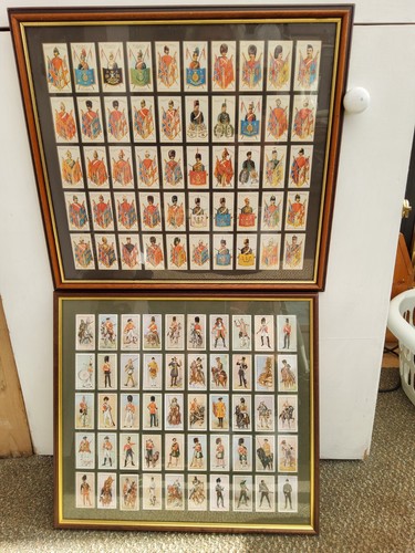 Framed cigarette card sets - framed,