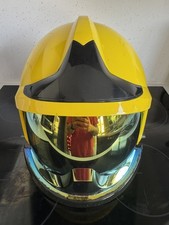MSA Gallet F1XF Yellow Firefighters Helmet Ex Fire & Rescue Service Brigade
