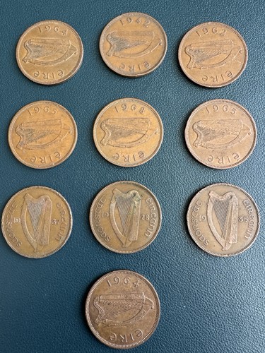 Irish pre decimal pennies - irish,