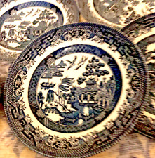 Set 6 Vintage  Willow  pattern