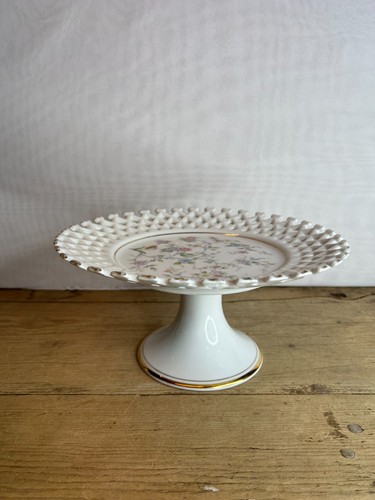 Vintage pierced china cake - vintage,