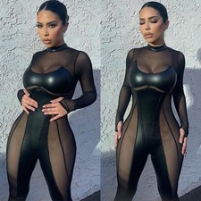 Ladies Bodysuits Mesh See