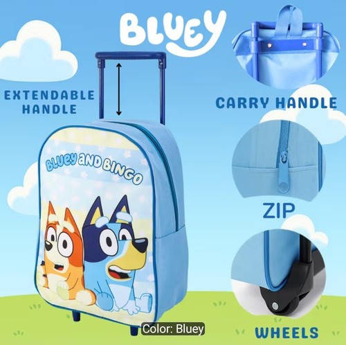 Bluey kids school - bluey, trolley