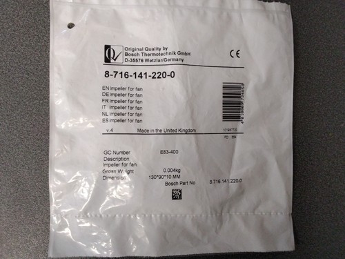 Worcester bosch impeller for - impeller,