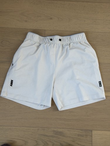 Asrv white mesh shorts - white,