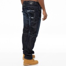 Enzo Mens Jeans Straight Leg