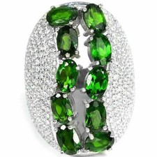 Silver Ring Green Chrome