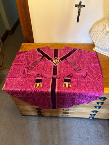 Purple silk damask gothic