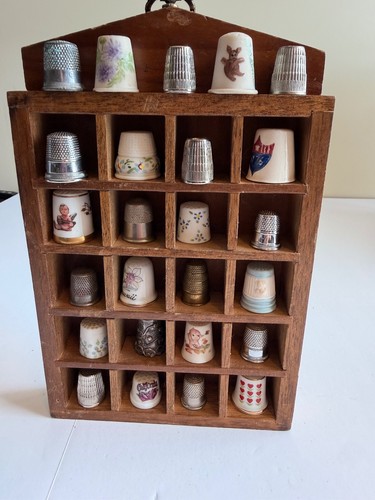 Vintage wooden thimble - vintage,