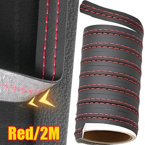 Red leather decor line - pu,
