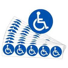 6x Disabled Access Stickers