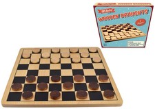 "Retro" Wooden Board Draughts