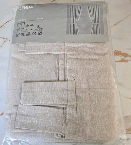 Ikea lenda beige curtains - lenda,