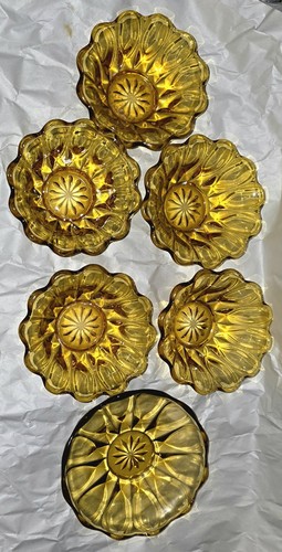 Vintage set amber cut - 5,