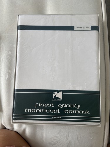 Pure linen damask tablecloth - pure,