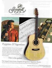 PPOT10 PICTURE/ADVERT 11X8 SEAGULL GUITARS - PEPPINO D'AUGUSTINO