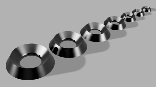 Countersunk black plastic - black,