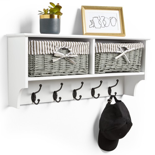 Coat hooks wall mounted white - hooks,