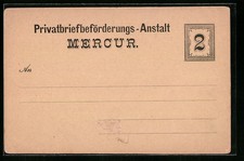  City Post Office, Private Letter Transport Agency Mercur, Postcard 