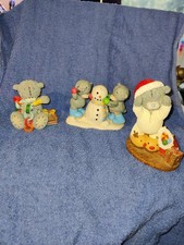3 me to you figurines, christmas morning magic,winter days,chain reaction,no box