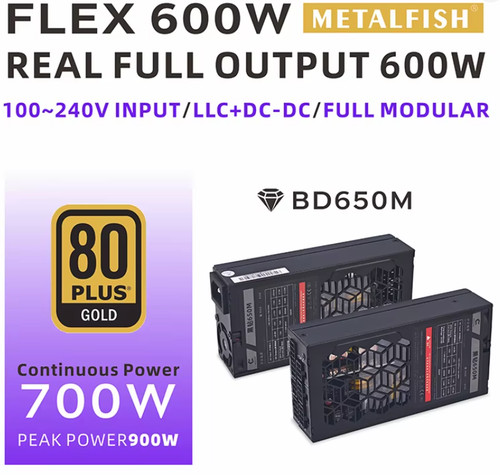 Metalfish psu flex 600w - 600w, full