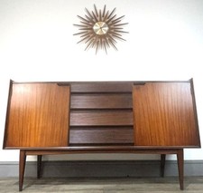 Sleek Mid Century Solid Teak Sideboard Richard Hornby Fyne Ladye Heals 1960s