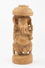 Vintage Wooden Carving Ganesha