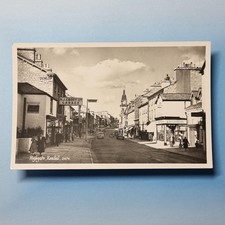 Cumbria Postcard C1950 Real Photo Highgate Shops Croft Garage Leightons Kendal