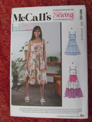 Sewing pattern strappy teared - pattern,
