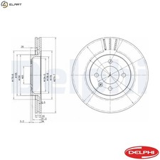 2x BRAKE DISC BG2712 FOR VW