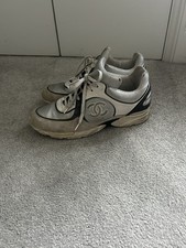 Chanel Grey Suede Trainers