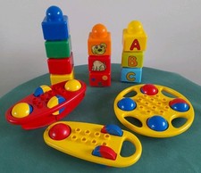 Bundle Of Vintage Duplo Lego Rattles and Primo Blocks
