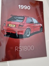 Fiesta MK3 RS1800, Retro Metal Sign Man Cave / Garage / Vintage / Bar / Pub A5