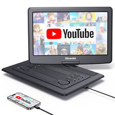 19" Full HD Portable DVD Player with 16" 270°Large Screen HDMI 1080P Battery USB