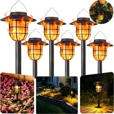 2-6PCS Flickering Flame Solar