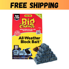 30 Blocks STV Big Cheese All-Weather Poison Bait Rat Mouse Mice Rodent Killer