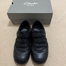 Clarks Boys Black Leather School Shoes Size UK 5.5G Width