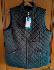 Joules Bridgeford Reversible Quilted/Padded Gilet - Green/Blue - Size 20
