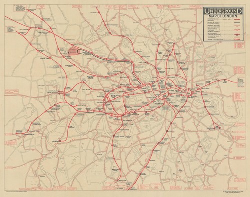Underground map london - map, of