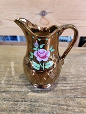 Vintage Wade Copper Lustre approx 12 Fluid Oz Jug Hand painted Decoration