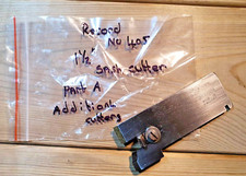 Vintage Record No 405 Plane 1-1/2" Sash Cutter Iron Old Woodworking Hand Tools