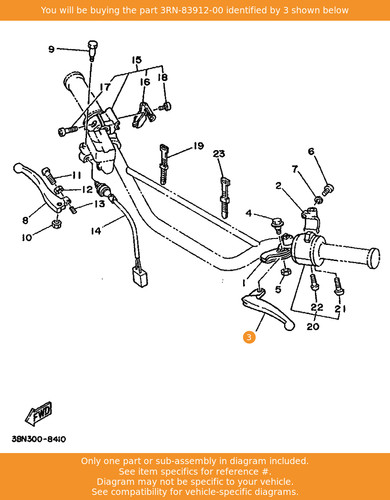 Yamaha lever 3rn - yamaha, 3rn-83912-00