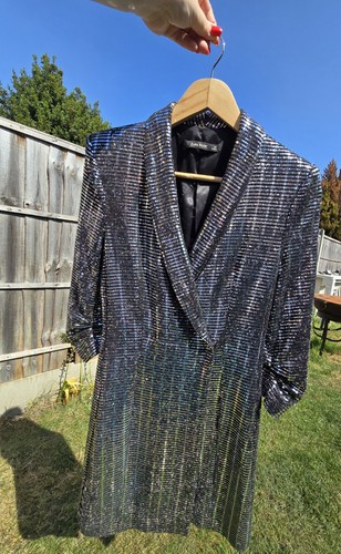 Zara silver sequin sparkly - silver,