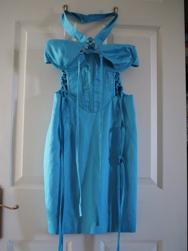 Pretty little thing blue satin - blue,