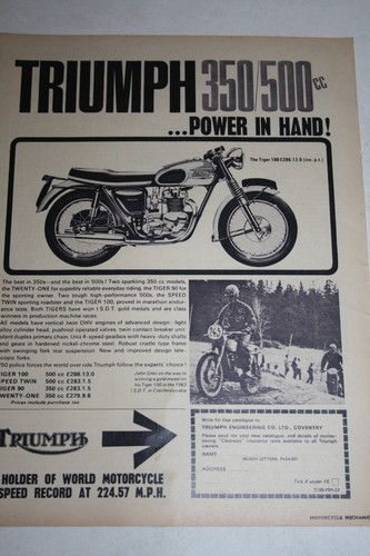 1964 advert for triumph - 1964,