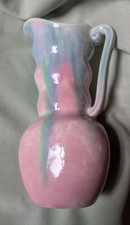 Sylvac model 461, vintage drip glaze jug, pink and green, no chips or cracks
