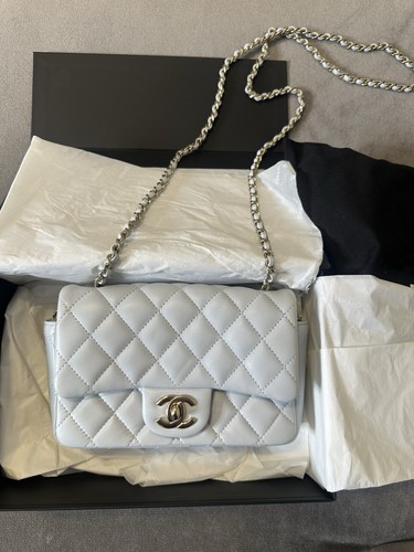 Chanel mini baby blue - chanel,