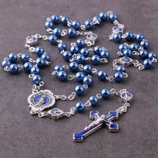 Beautiful Blue Pearl Rosary